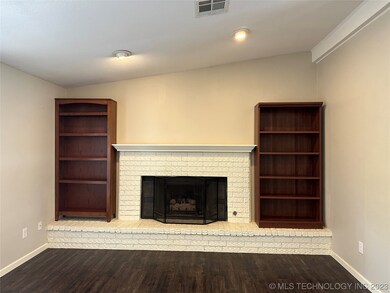 Fireplace which has been converted to Gas Logs