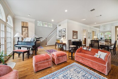 The large formal living room is off of the foyer w