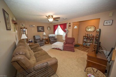 Looking from the kitchen towards the front door an