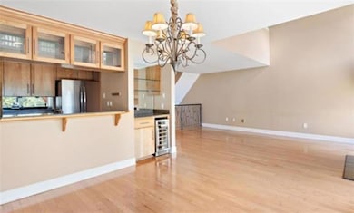 Wood flooring in living area