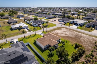 Aerial perspective of suburban area