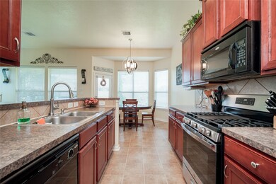 View of the kitchen into the dining room