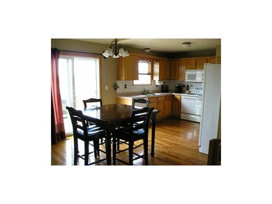 Sliding door leads to large deck.