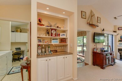 Built-in Bar/bookcase and a view of the oversized