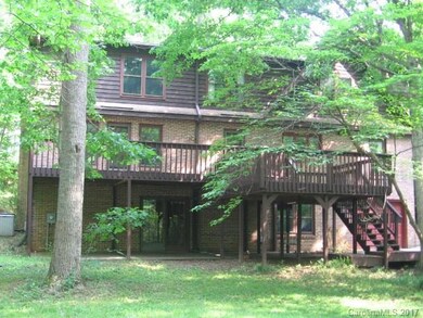 Back View-Massive 2-Tier Deck Just Stained-Large Patio Outside Basement Doors