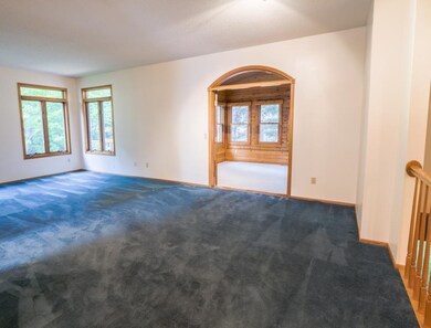 Open concept between the living and dining areas