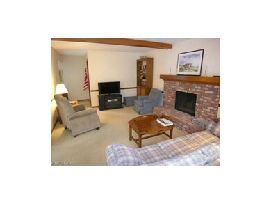 Family room with gas log fireplace!