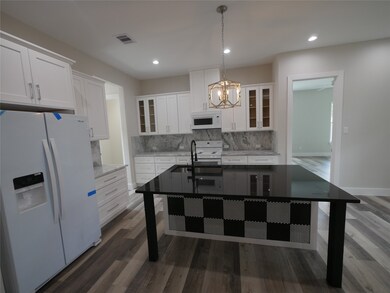 Modern kitchen with huge island