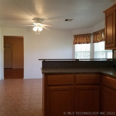From kitchen looking into dining room