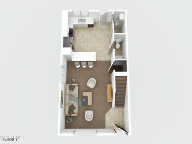 1st Floor dollhouse look staged