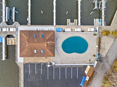 Pool house and inground pool