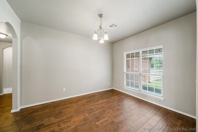 Dining room/office with large front facing window