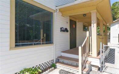 Large covered porch entering unit #1