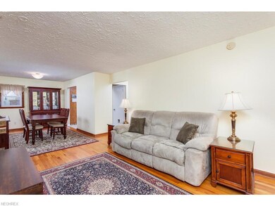 View of family room and dining area