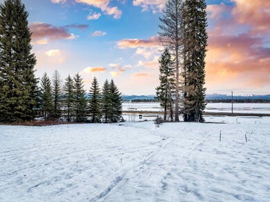 View of yard covered in snow