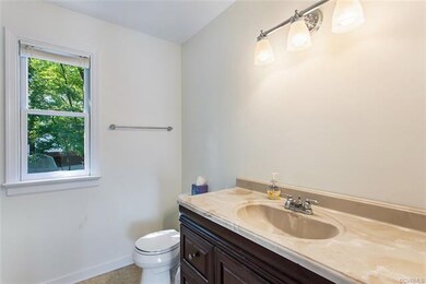 Master Bath with single vanity.