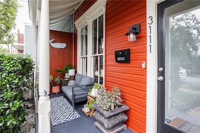 View of front porch, freshly painted