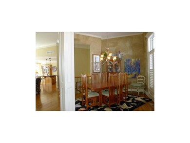 Torn paper wall paper, crown molding, large window