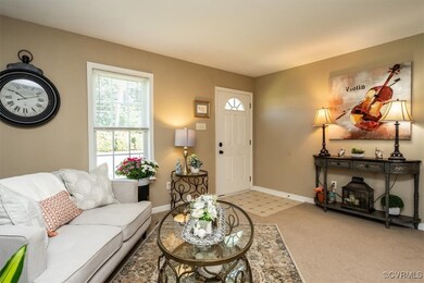 View of carpeted living room