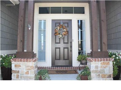 Impressive porch and entry.