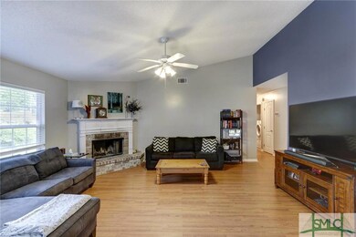 Wood burning fireplace and spacious layout