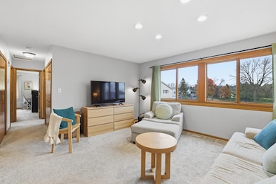 Large, spacious living room which is open to the dining and kitchen areas