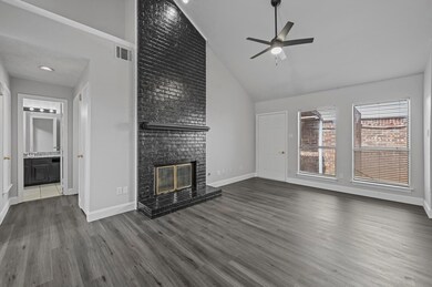 Newly painted, Open living area, Fireplace