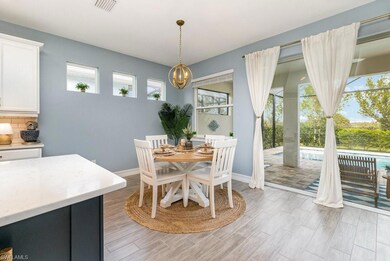 Dining room featuring an inviting chandelier