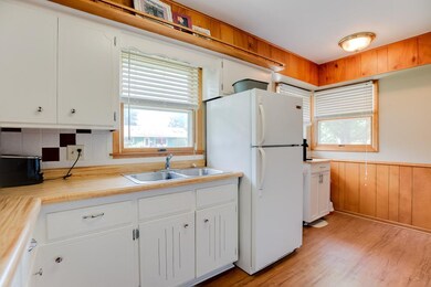 New flooring in the bright large kitchen