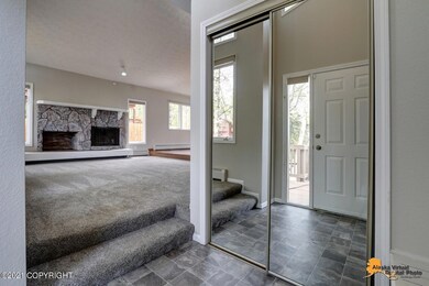 Foyer with tiled floors