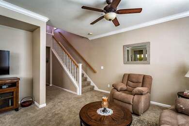 Great room - stairs to bedrooms