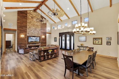 Dining room and living room