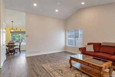 Living room and dining room