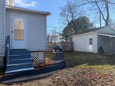 Back yard with new pavement