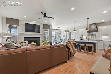 Made for entertaining and dining area walks out to