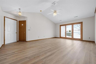 The white door to the left is the entry door and t