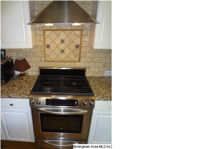 Close up of stove- notice the pretty backsplash!