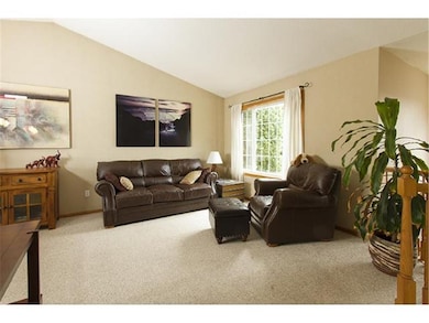 Inviting Living Room at the top of the stairs.