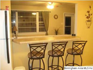 Bar in kitchen.