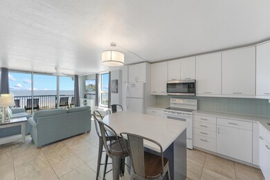 Kitchen and living room offer open concept living