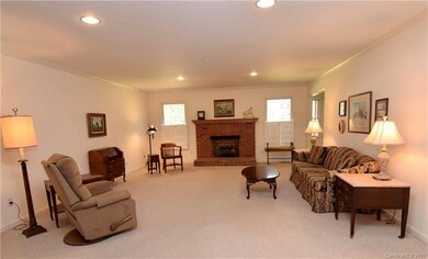 Spacious Family Room with Masonry Fireplace with G