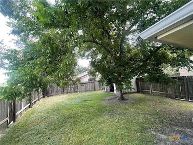 Backyard with storage building