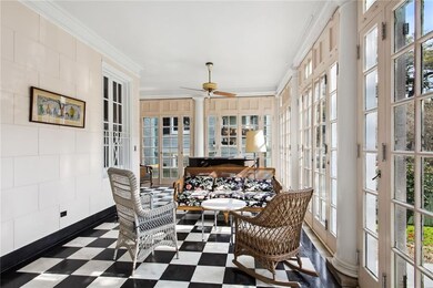 Front sunroom with marble floors, wonderful for co