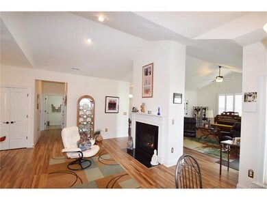 Hearth Room is open to Kitchen and Great Room