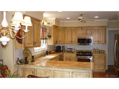 One View of Stunning Kitchen featuring custom cabi