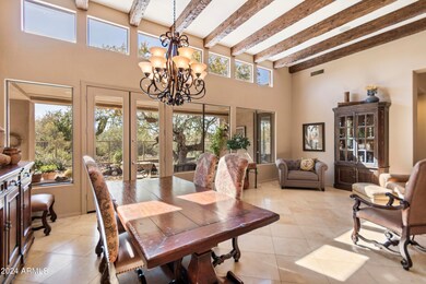 Soaring Ceiling with Decorative Beams