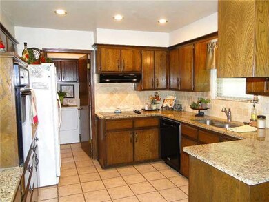 Kitchen. Remodeled kitchen with thick stylish gran