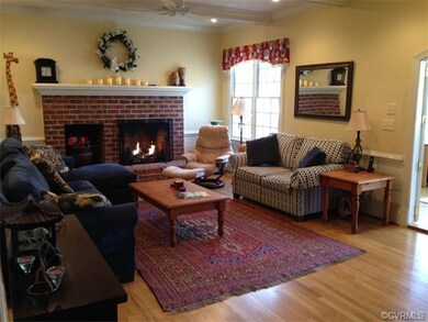 Family Rm .real brick FP, now with new gas logs