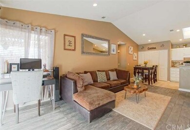 Stylish New Wood-Look Tile Flooring in Living Room