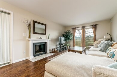 wood burning fireplace in Living Room